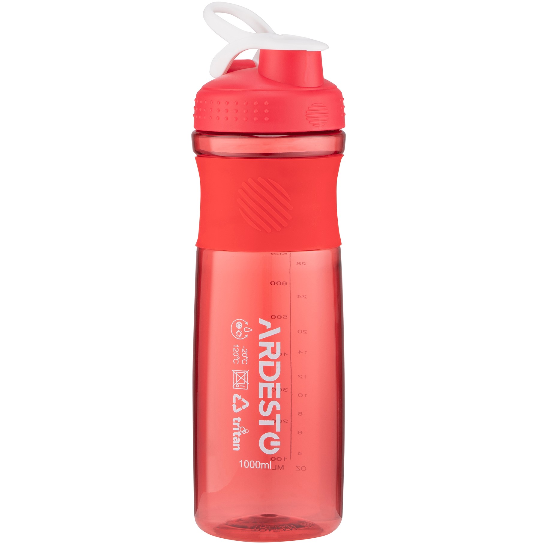 Пляшка для води Ardesto Smart bottle, 1000 мл, червона (AR2204TR) - фото 1