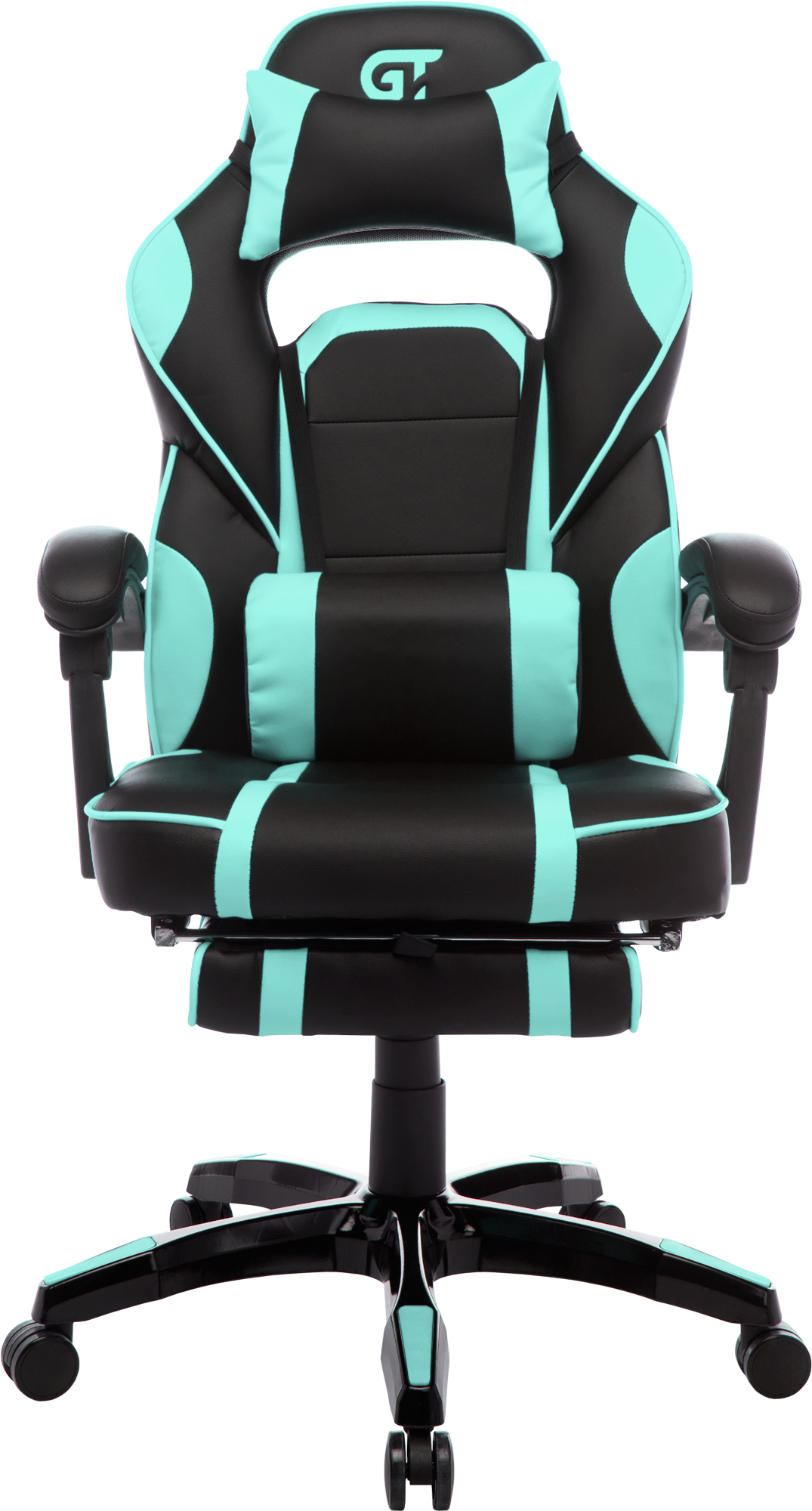 Геймерское кресло GT Racer черное с ментоловым (X-2749-1 Black/Mint) - фото 2