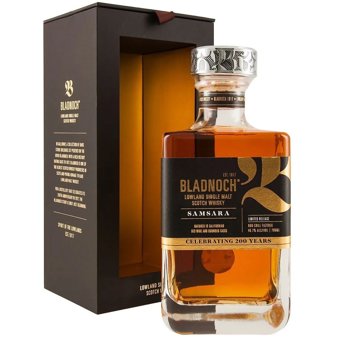 Виски Bladnoch Samsara Single Malt Scotch Whisky 46.7% 0.7 л в коробке - фото 1