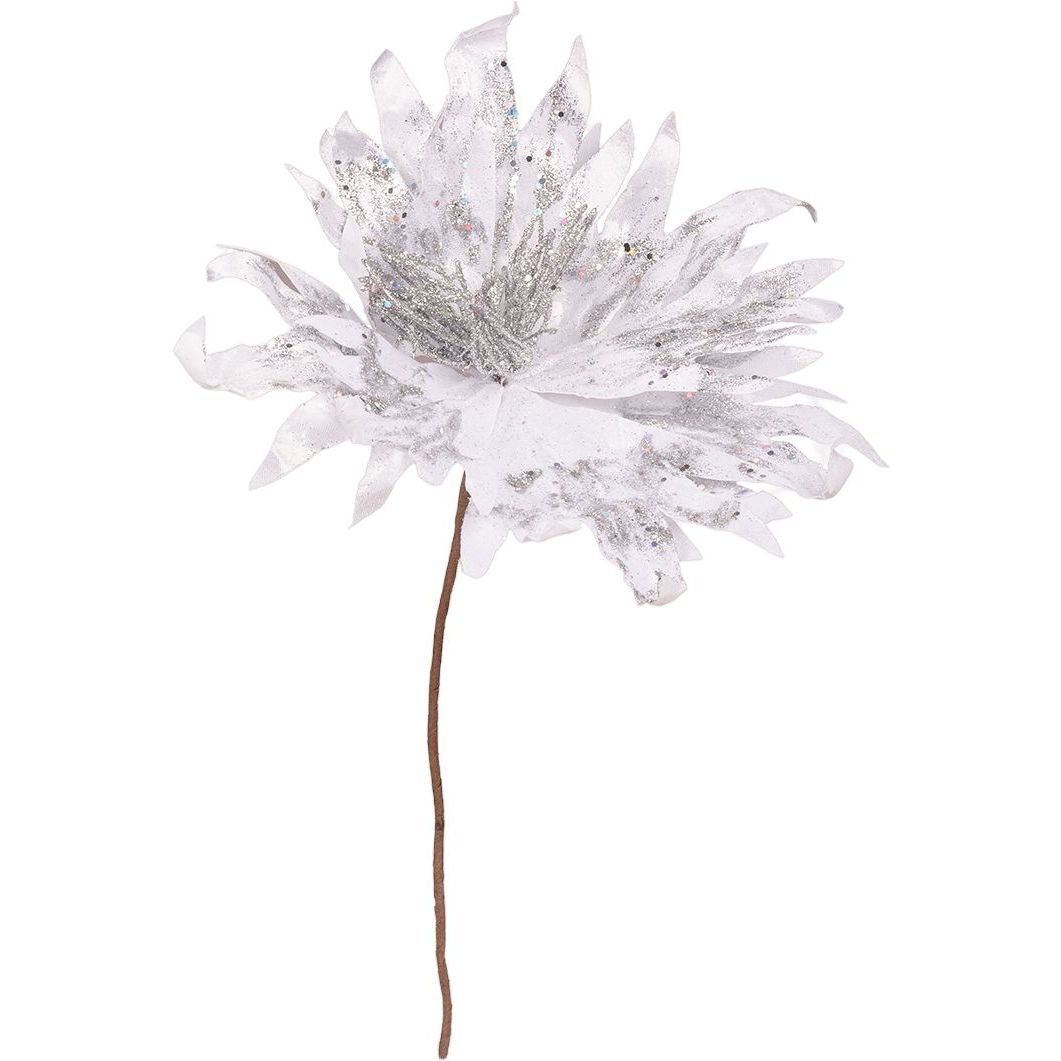 Цветок декоративный Novogod'ko Хризантема 40 см серебро (973968) - фото 1