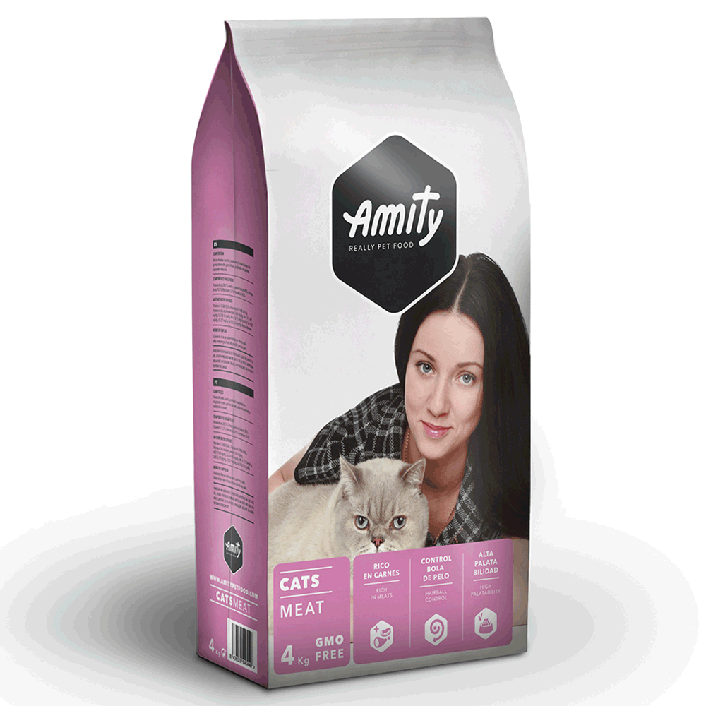 Сухой корм для котов Amity ECO Cats MEAT, для всех пород, мясо, 4 кг (8436538940440) - фото 1