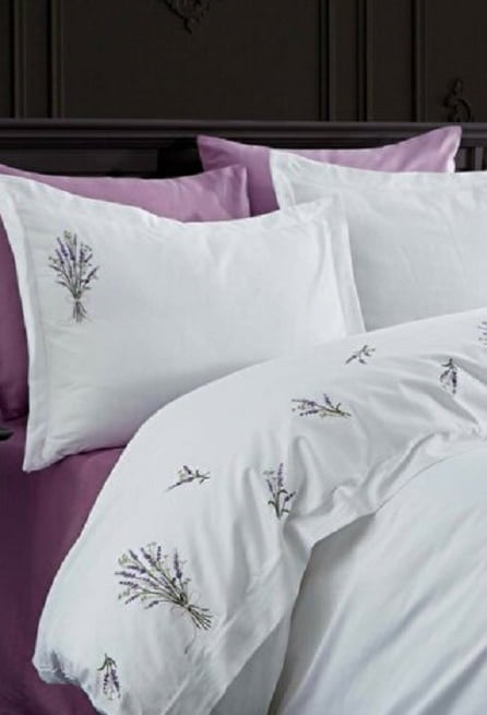 Комплект постельного белья Dantela Vita Lavender сатин с вышивкой евро (svt-2000022294867) - фото 3