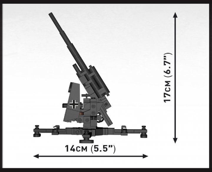 Конструктор Cobi Company of Heroes 3 Зенітна гармата FlaK 88-мм, масштаб 1:35, 225 деталей (COBI-3047) - фото 5
