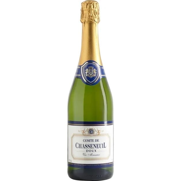 Вино ігристе Comte de Chasseneuil Doux, біле, солодке, 0,75 л - фото 1