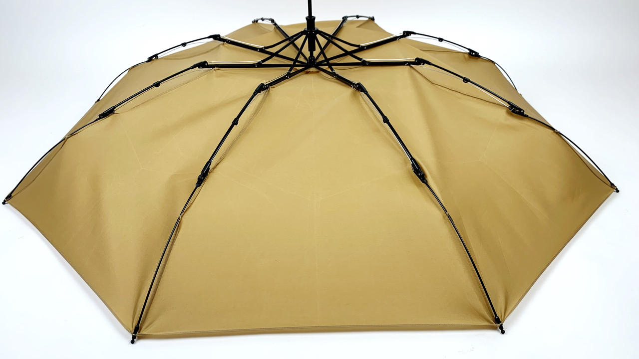 Женский складной зонтик механический S&L 97 см бежевый - фото 5