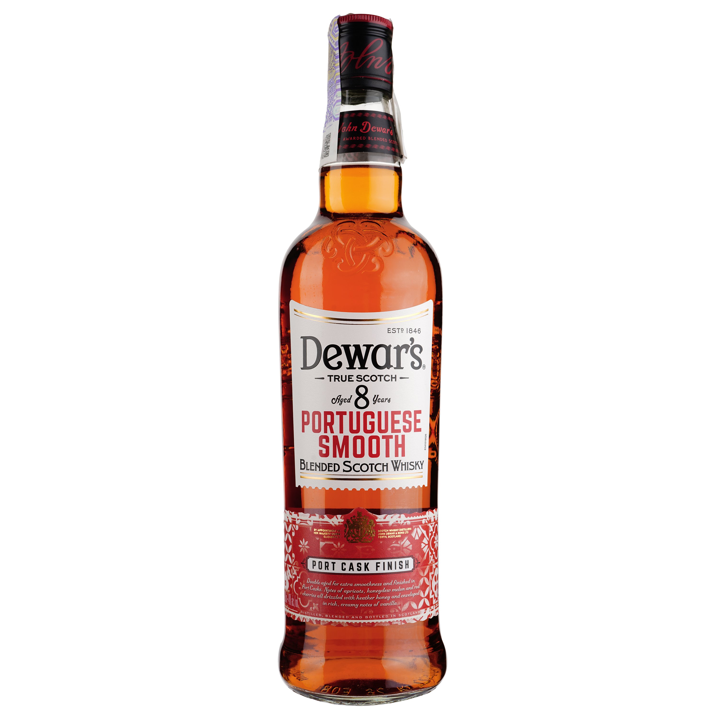 Виски Dewar's Portuguese Smooth 8 YO Blended Scotch Whisky, 40%, 0,7 л (878771) - фото 1
