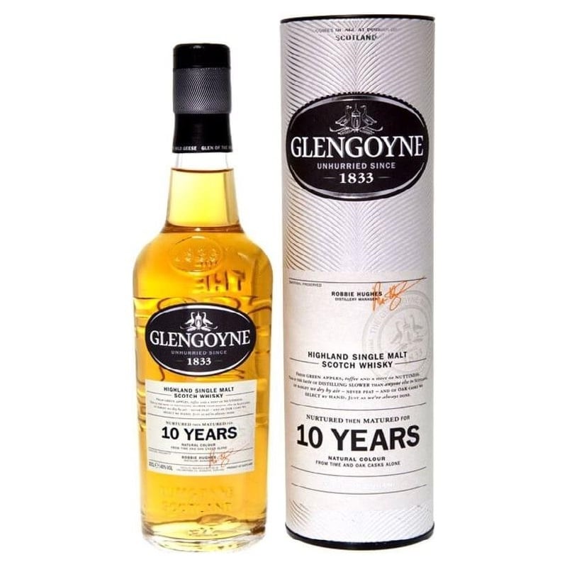Виски Glengoyne 10 yo Single Malt Scotch Whisky 40% 0.7 л в тубусе - фото 1