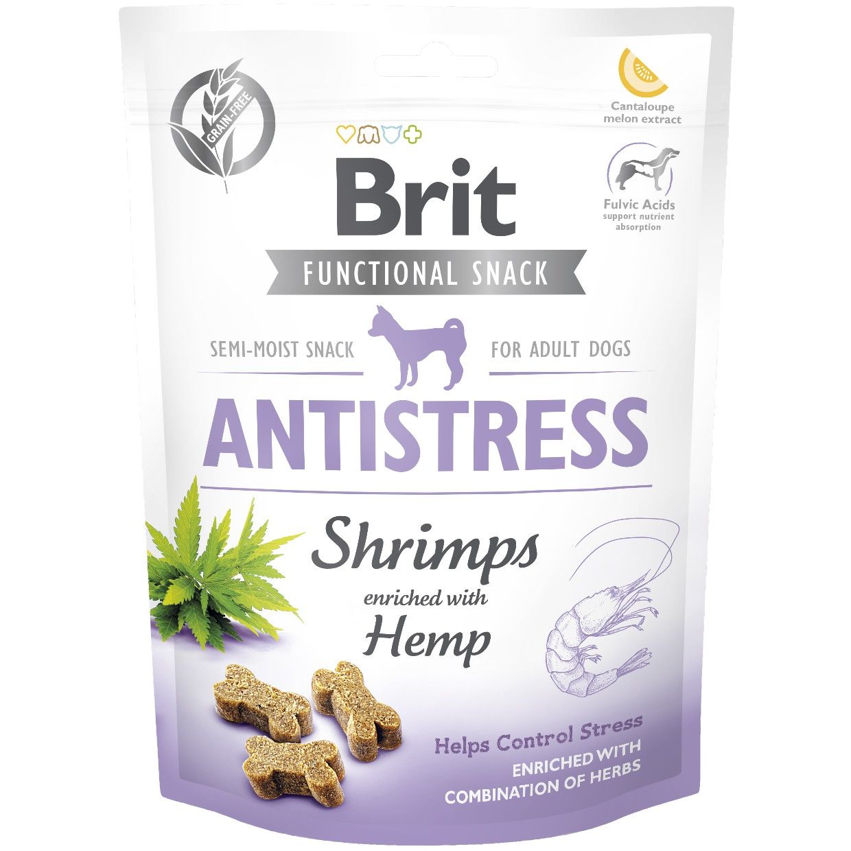 Ласощі для собак Brit Care Functional Snack Antistress з креветками 150 г - фото 1