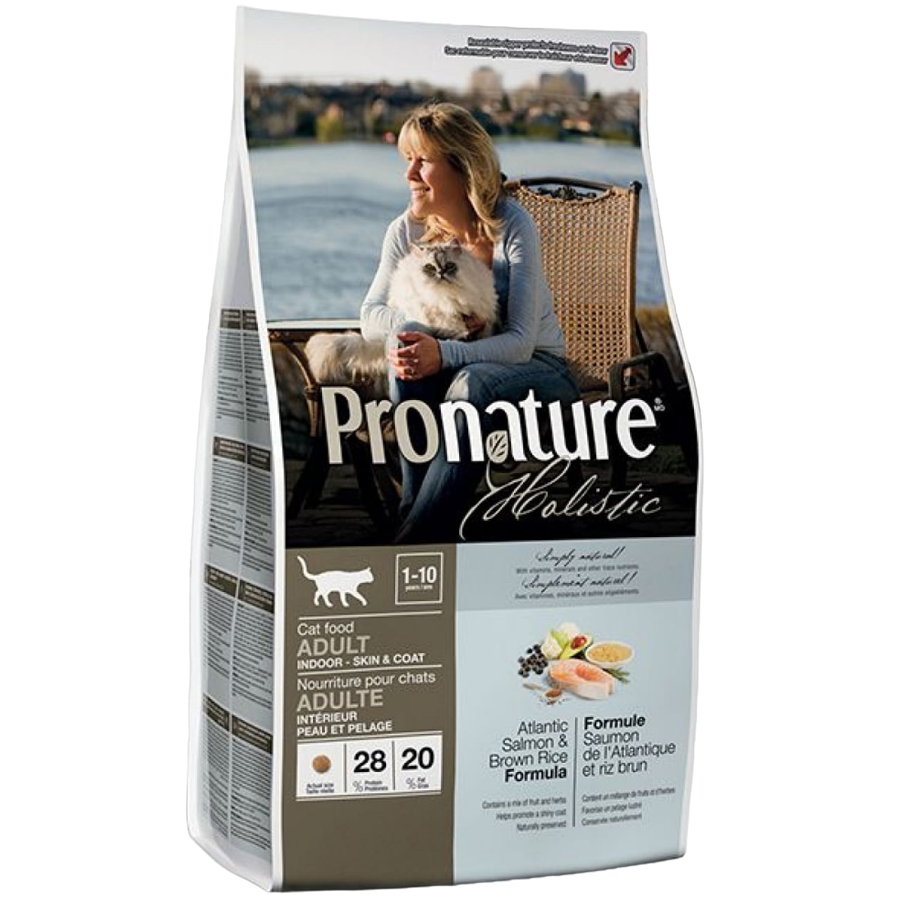 Сухой корм для котов Pronature Holistic Atlantic Salmon & Brown Rice 2.72 кг - фото 1