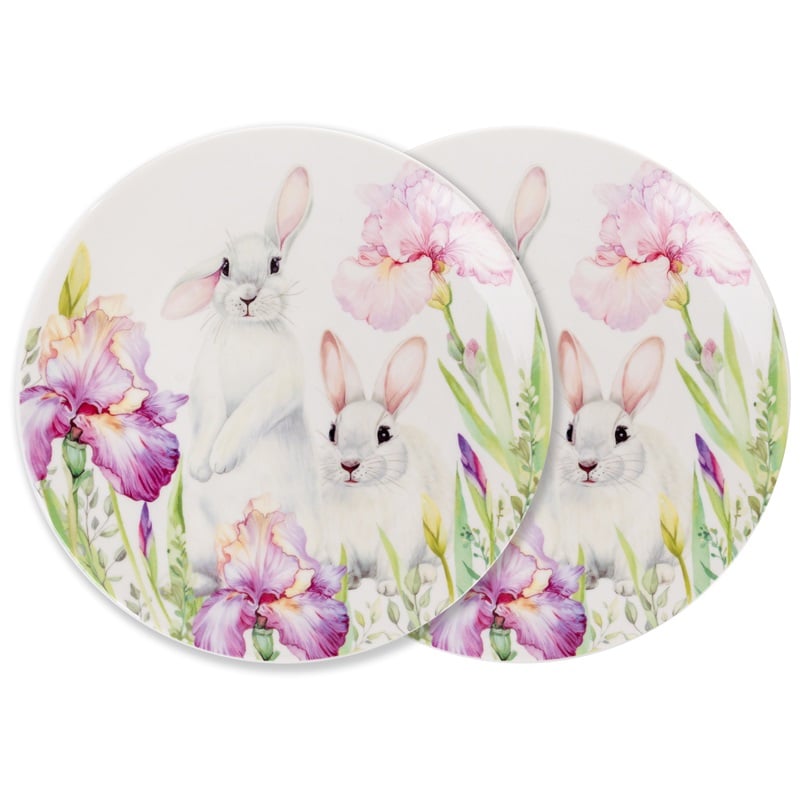 Photos - Plate Lefard Набір тарілок  Кролик у квітах, 26 см, 2 шт.  (924-799)