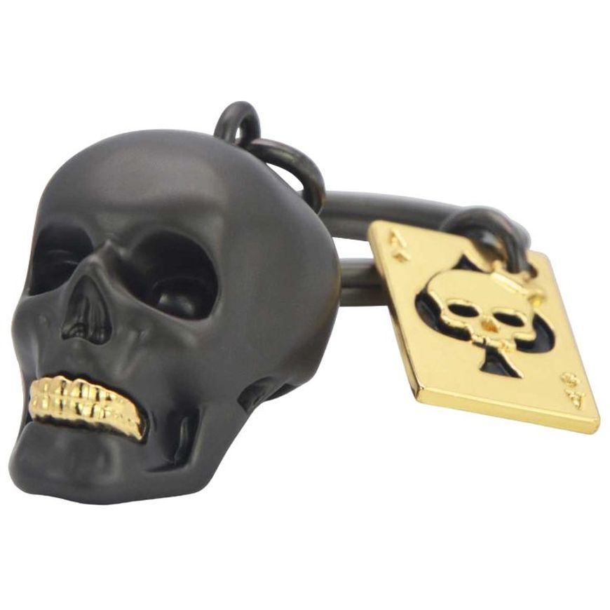 Брелок Metalmorphose Black Skull with Playing Card (8000020592987) - фото 4