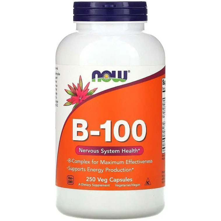 Комплекс В-100 Now B-Vitamins 250 вегетаріанських капсул - фото 1