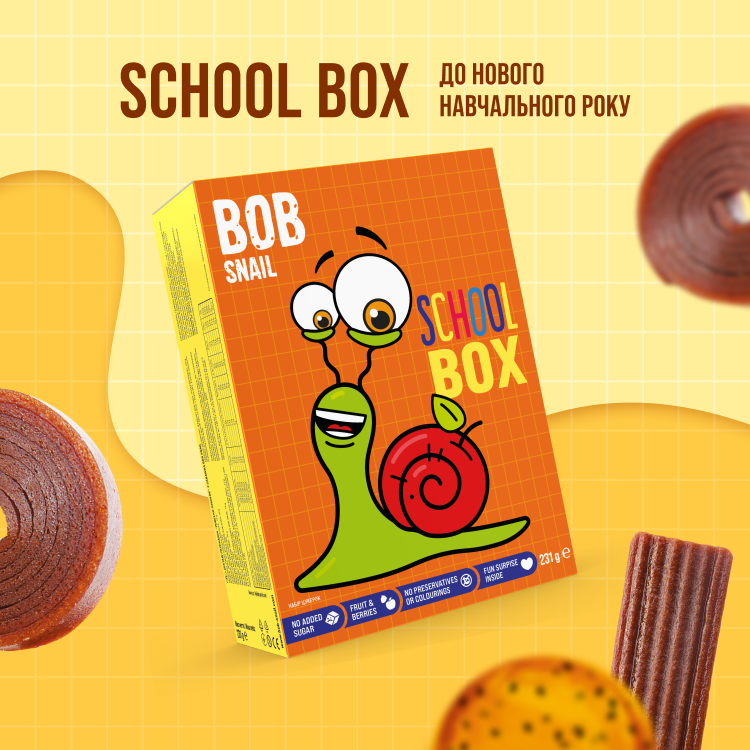 Набор сладостей Bob Snail School Box Школьный бокс с игрушкой 231 г - фото 2