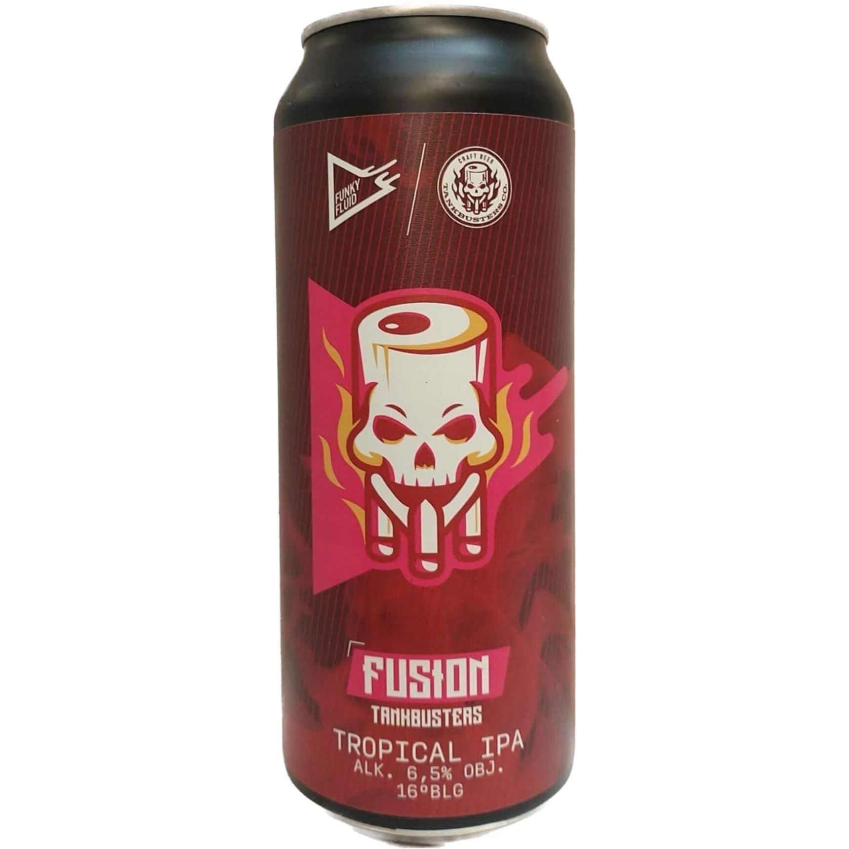 Пиво Funky Fluid Fusion Tankbusters светлое 6.5% 0.5 л ж/б - фото 1