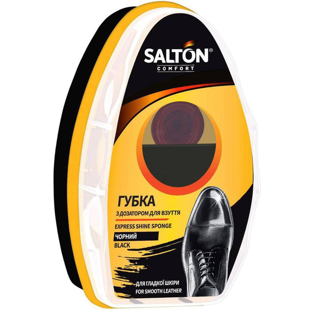 Губка Salton для обуви из гладкой кожи 6 мл черный (52/10) - фото 1