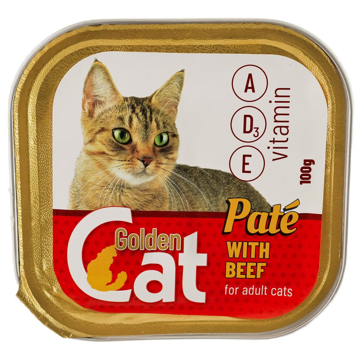 Паштет для котів Golden Cat зі смаком яловичини 100 г - фото 1