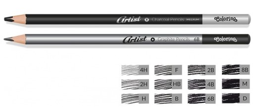 Набір чорнографітних олівців Сolorino Рremium Artist, 12 шт. (80118PTR) - фото 2