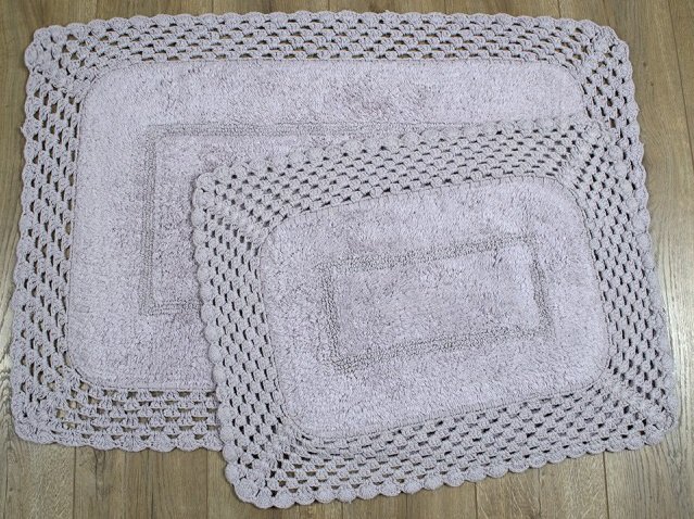 Набір килимків Irya Lizz lila 128х95 см і 71х55 см сірий (svt-2000022213875) - фото 1