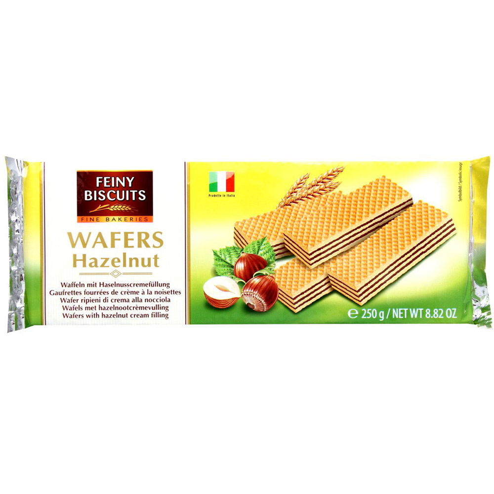 Вафлі Feiny Biscuits з начинкою з лісовим горіхом 250 г - фото 1