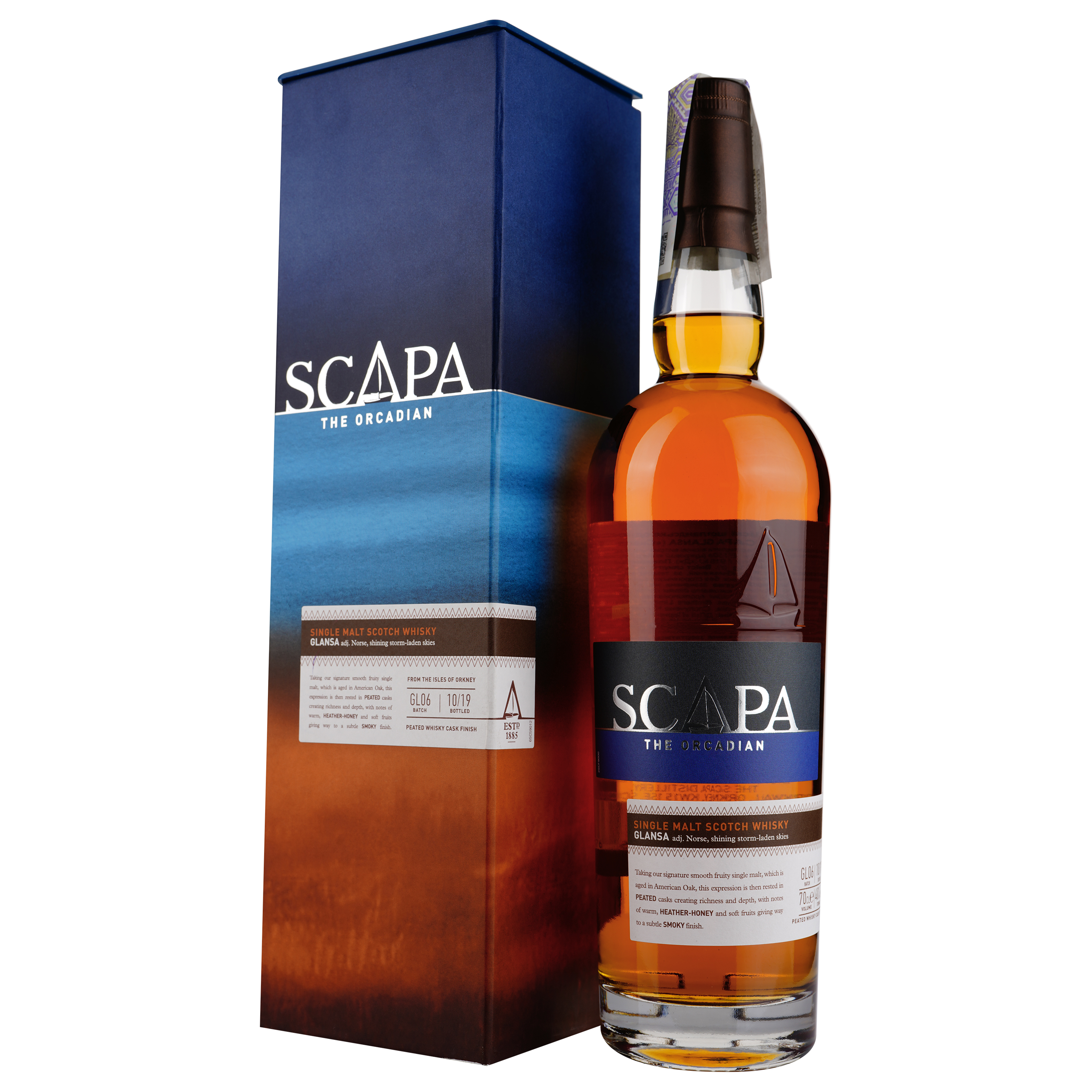 Виски Scapa Glansa Single Malt Scotch Whisky 40% 0.7 л - фото 1