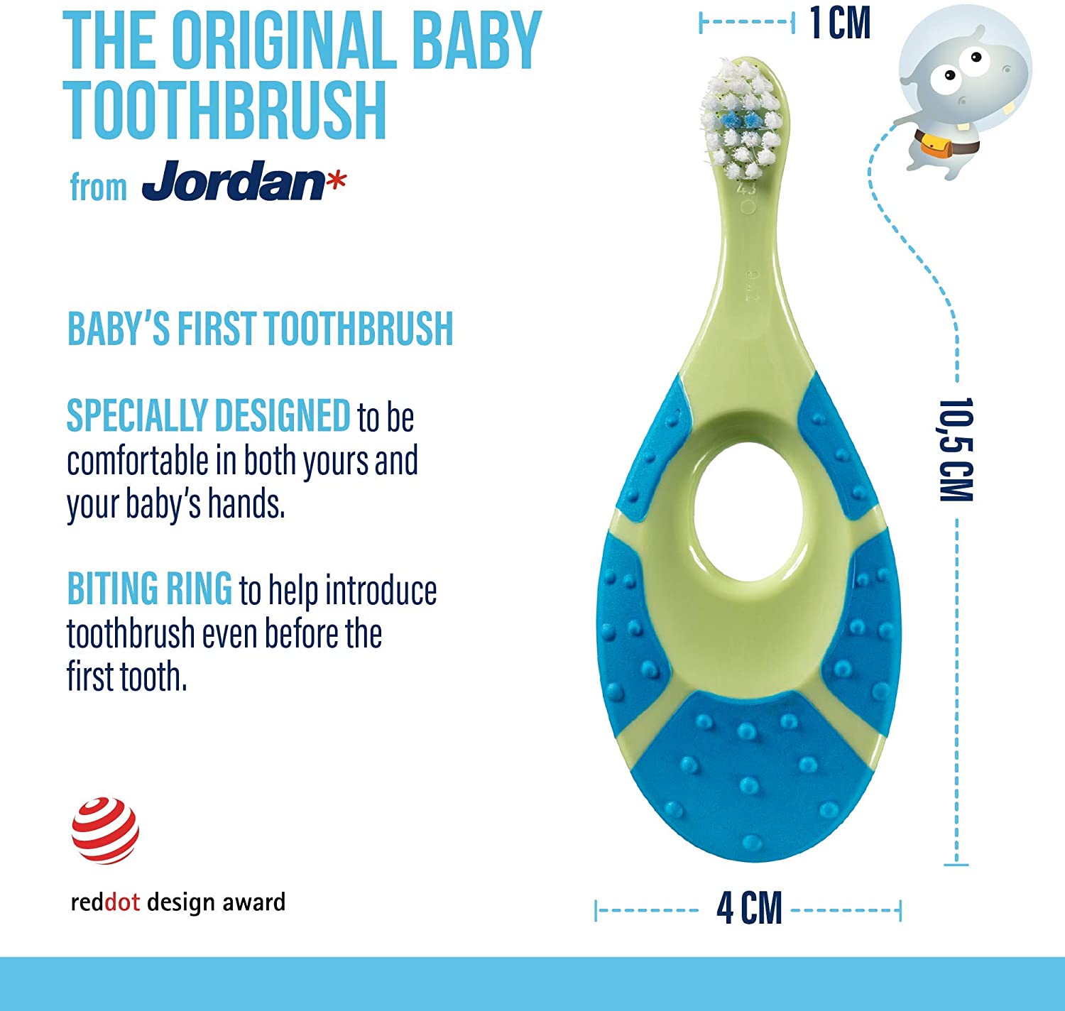 Дитяча зубна щітка Jordan Step1, 0 - 2 роки, м'яка, бузковий з фіолетовим (6220100) - фото 2
