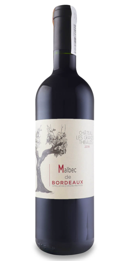 Вино Chateau les Grands Thibauds Malbec Bordeaux, 13,5%, 0,75 л (868984) - фото 1