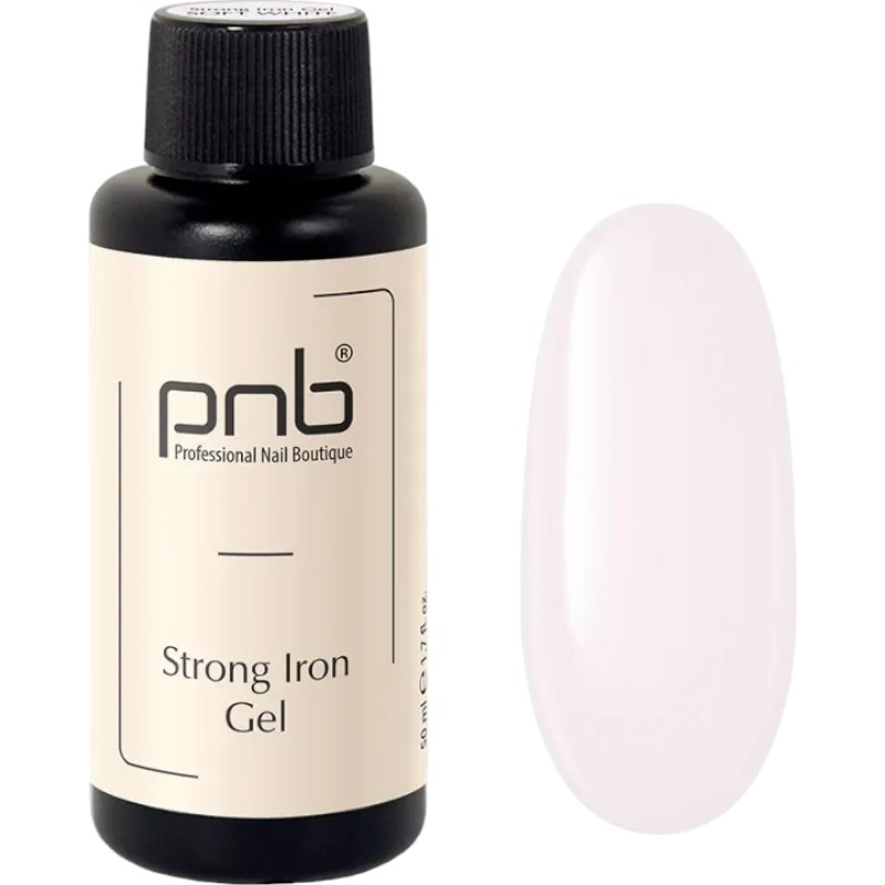 Гель PNB UV/LED Strong iron gel soft white 50 мл - фото 1