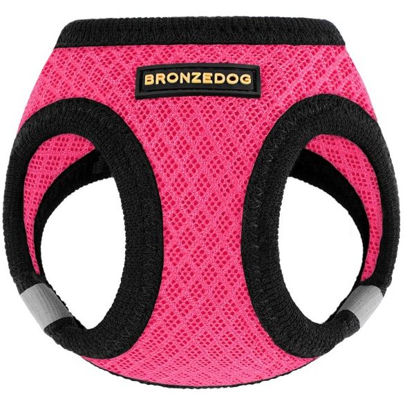 Шлея для собак Bronzedog Mesh Vest, розмір 3XS, 24х26 см, рожева - фото 2