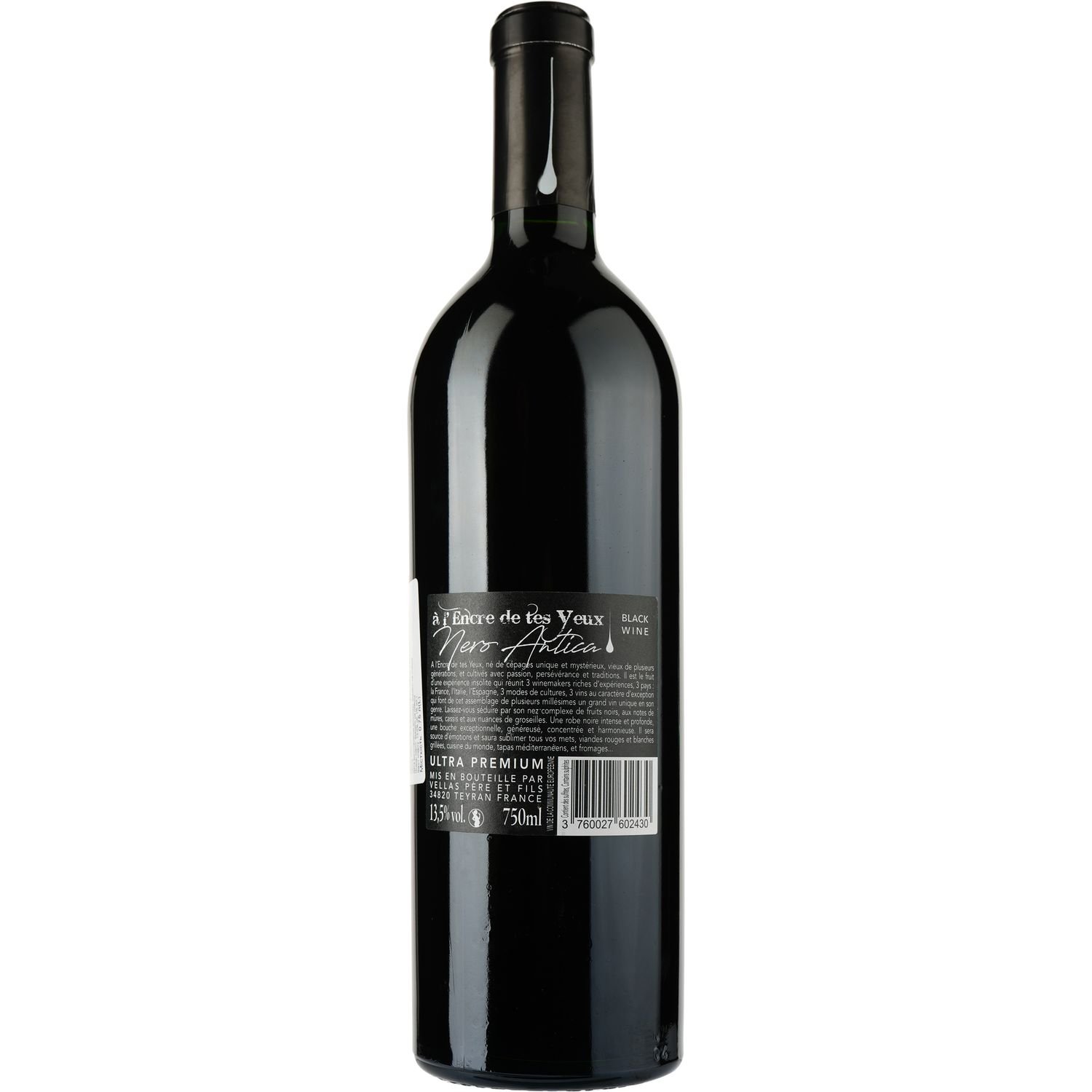 Вино A l'Encre De Tes Yeux VDT, червоне, сухе, 0,75 л - фото 2