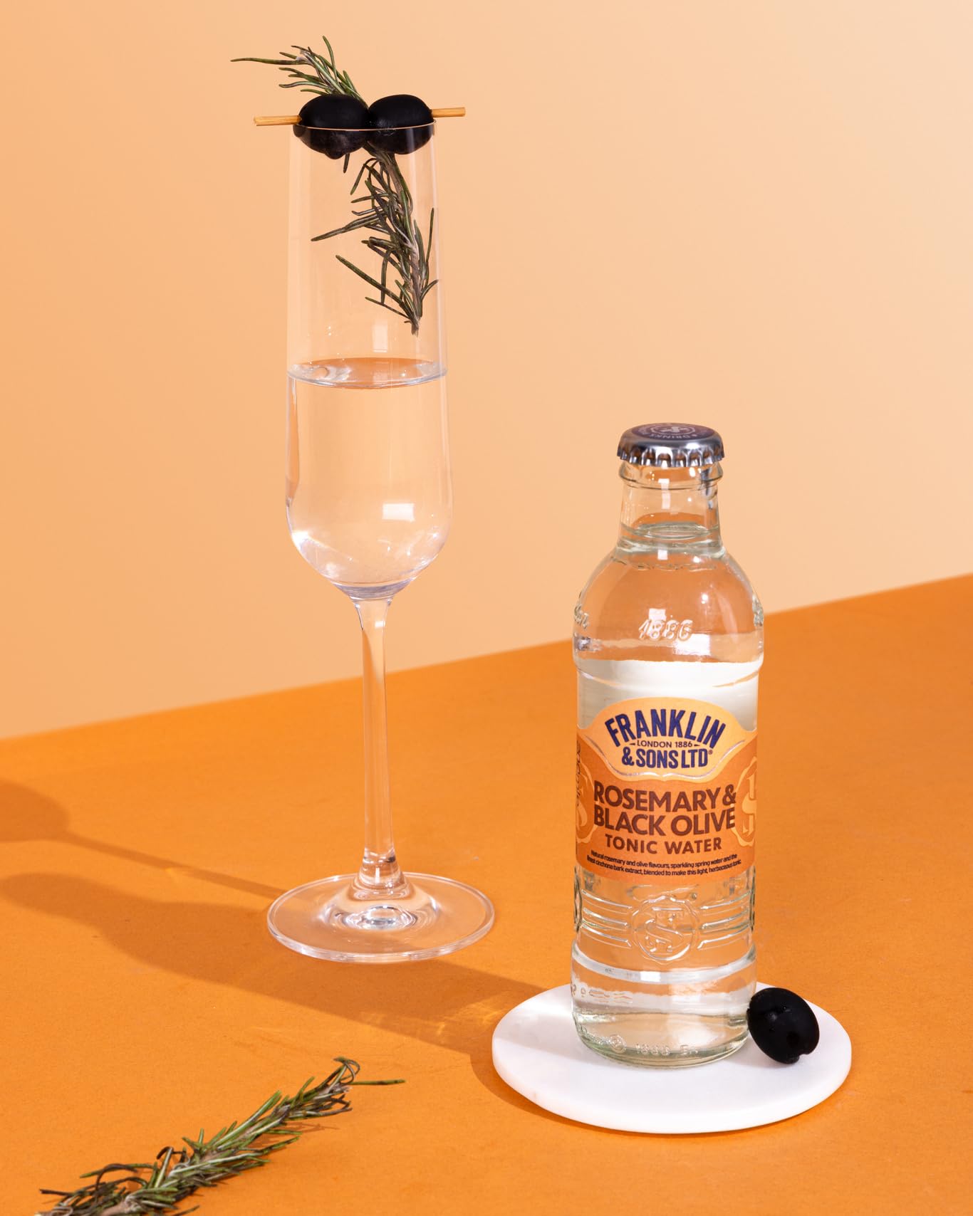 Напиток Franklin & Sons Rosemary & Black Olive Tonic Water безалкогольный 0.2 л - фото 3