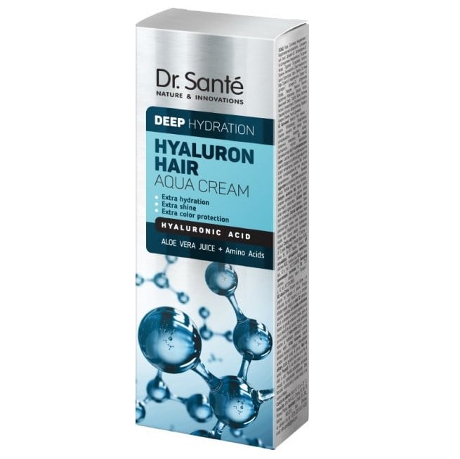 Аква-крем для волос Dr.Sante Hyaluron Hair Deep hydration Глубокое увлажнение, 100 мл - фото 1