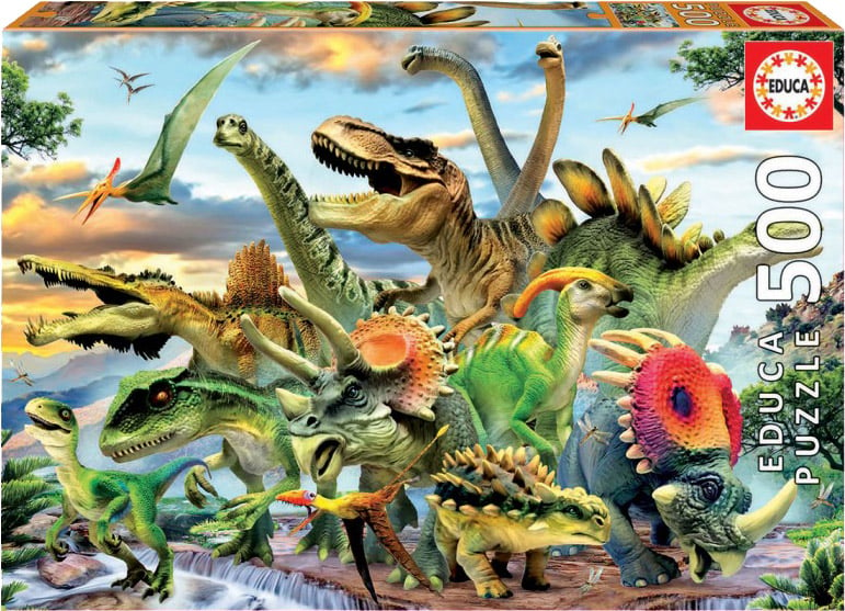 Пазл Educa Динозавры, 500 элементов (17961) - фото 1
