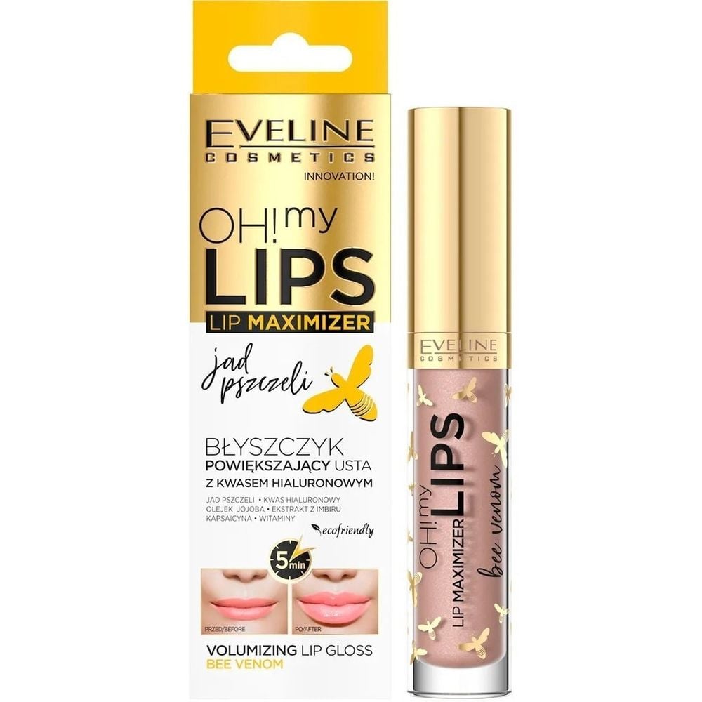 Блиск для губ Eveline Cosmetics OH! My Lips Lip Maximizer Bee Wenom Бджолина отрута з ефектом збільшення 4.5 мл (LBL4OHMYJP) - фото 1