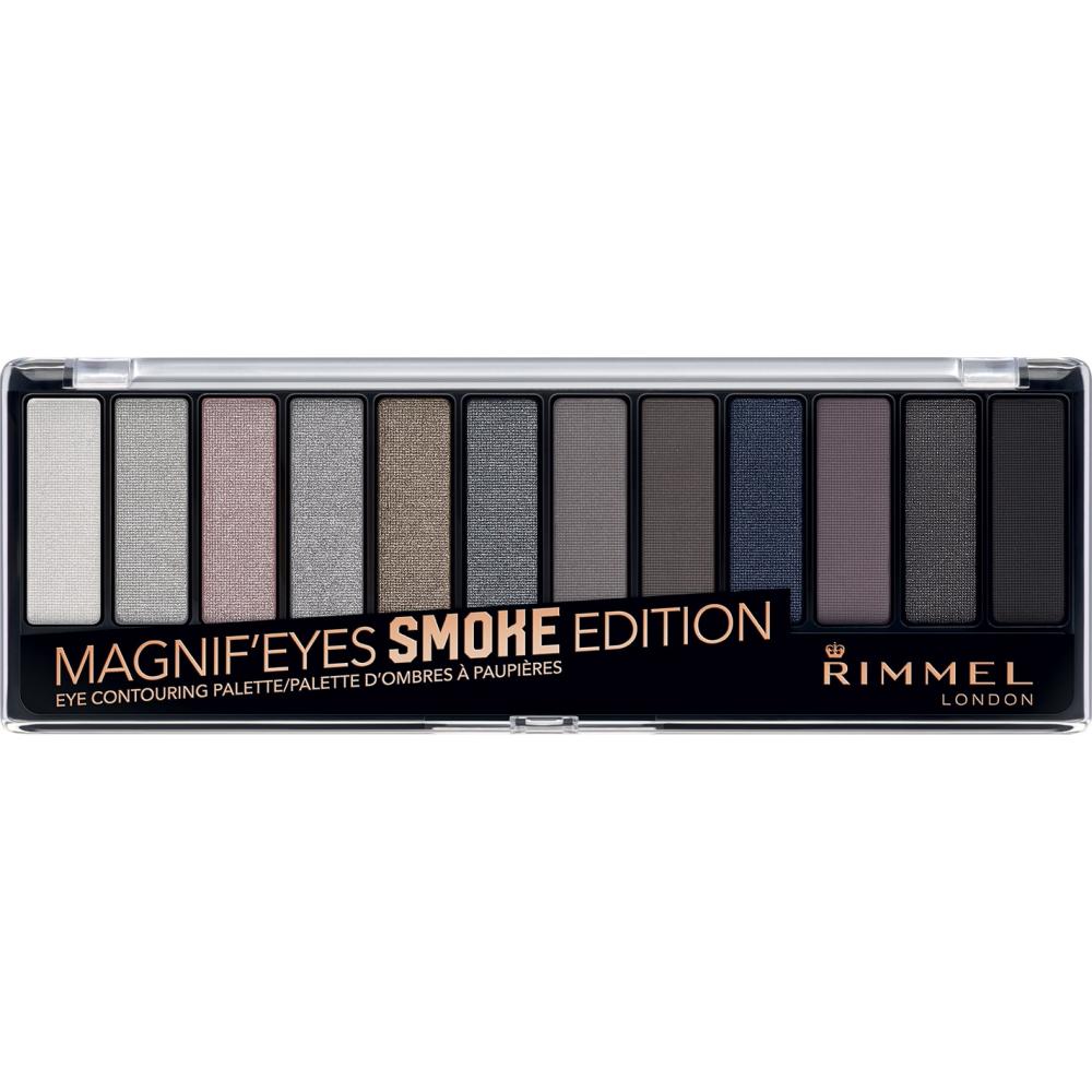 Палетка теней для век Rimmel Magnif'eyes Eye Countouring Palette, тон 003 (Smoke Edition), 14,16 г (8000019011861) - фото 1