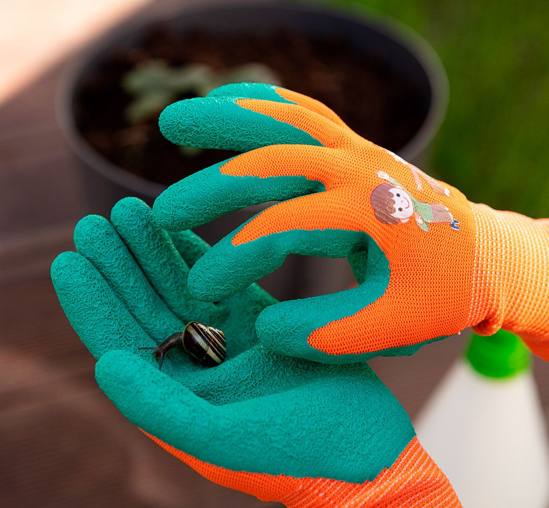 Перчатки рабочие детские Neo Tools латексное покрытие дышащая верхняя часть размер 5 оранжевые (97-644-5) - фото 7
