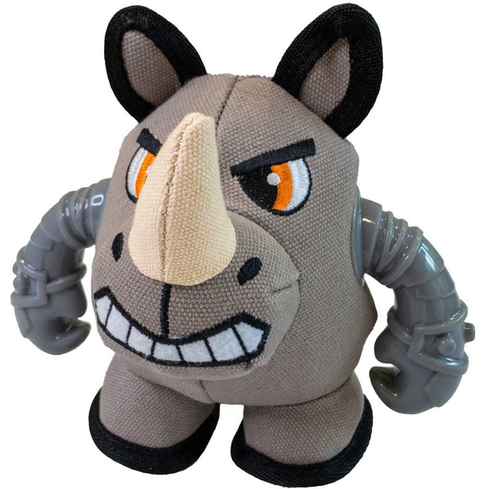 Игрушка для собак Croci Warriors Rinok Plush Носорог Сказочные воины с пищалкой 18х12х12 см - фото 1