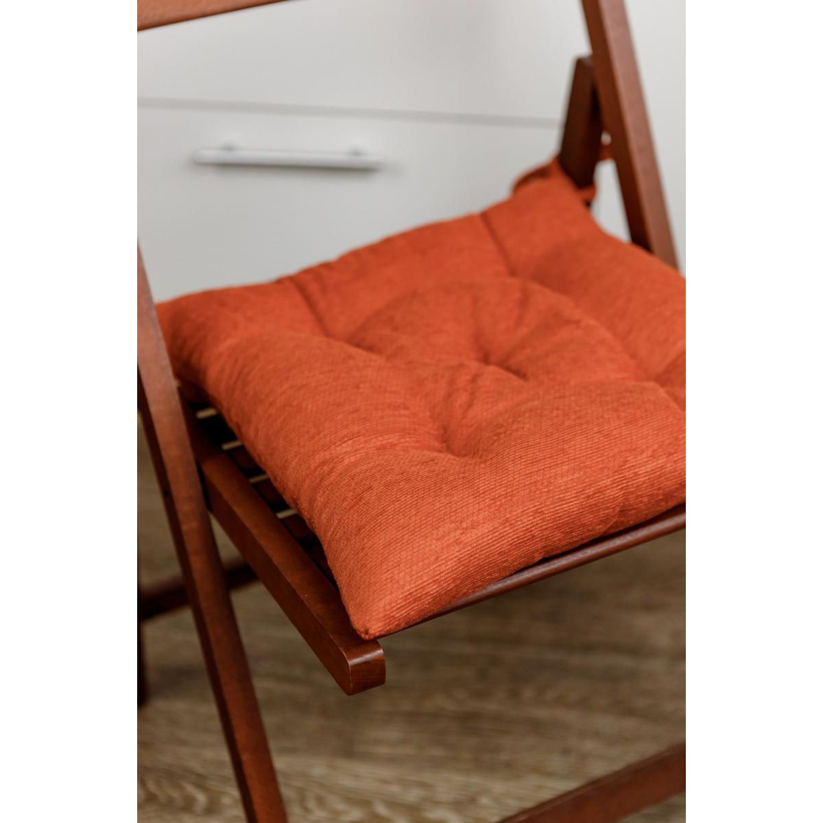 Подушка для стула Прованс Chenilla оранжевая 40x40 см (34841) - фото 3