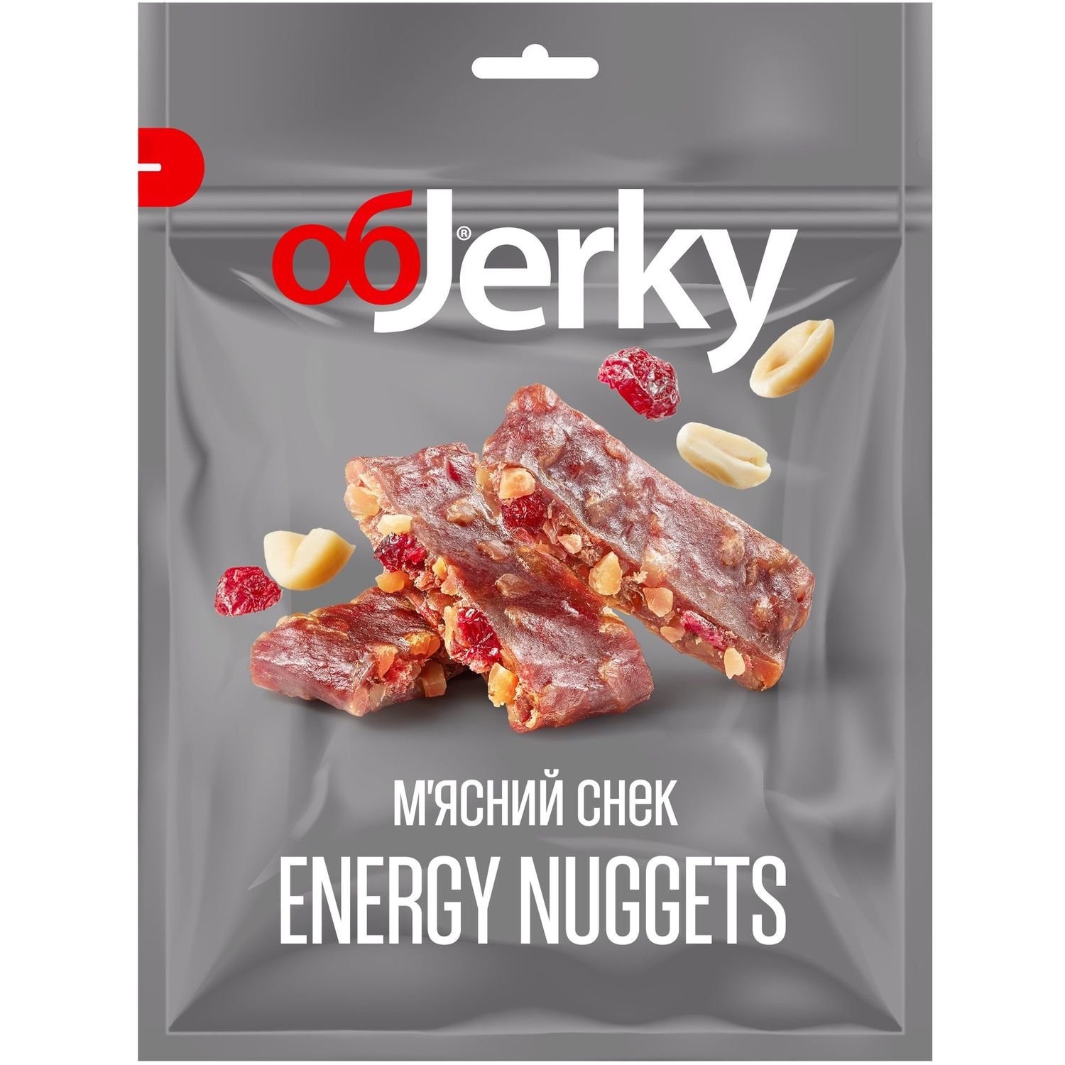 М'ясний снек Objerky Energy nuggets яловичина в'ялена 50 г (601122) - фото 1