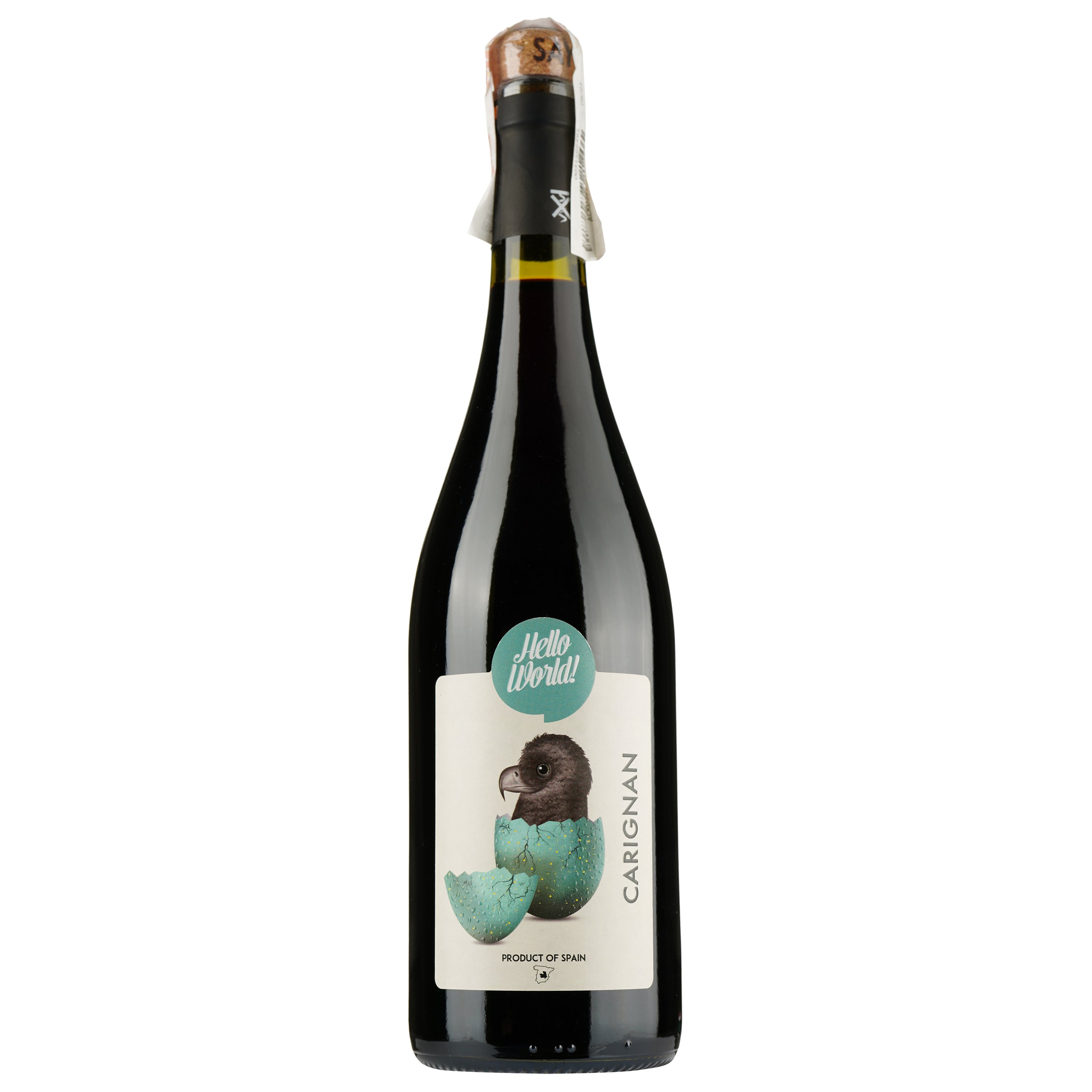 Вино Hello world Carignan, красное, сухое, 13%, 0,75 л - фото 1