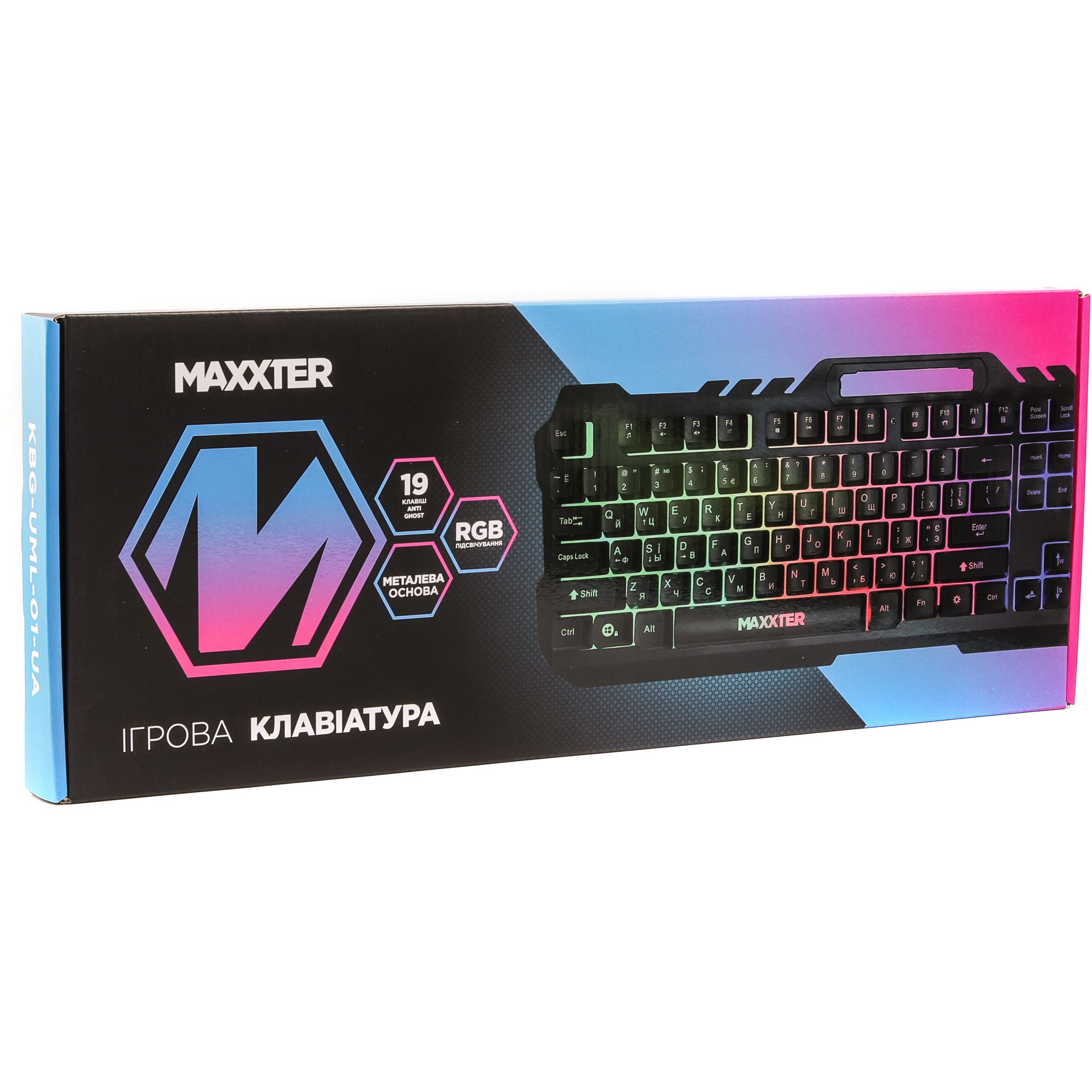 Клавиатура игровая Maxxter KBGUML01UA с подсветкой black (1605337) - фото 6