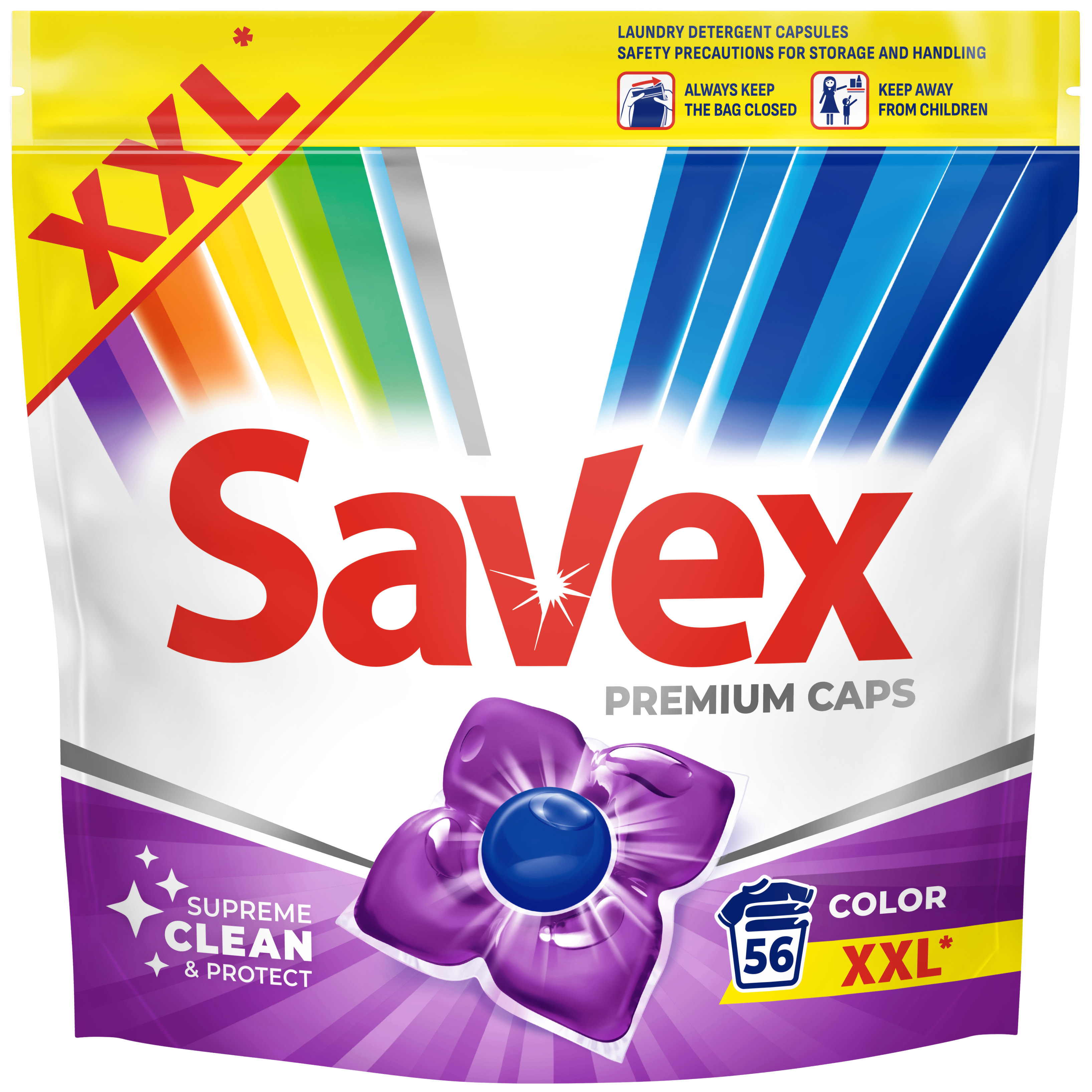 Капсули для прання Savex Premium Caps Color 56 шт. - фото 1