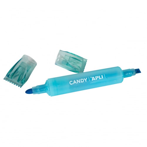 Маркер із подвійним наконечником Apli Kids Candy, блакитний, 1 шт. (18273 - блакитний) - фото 1