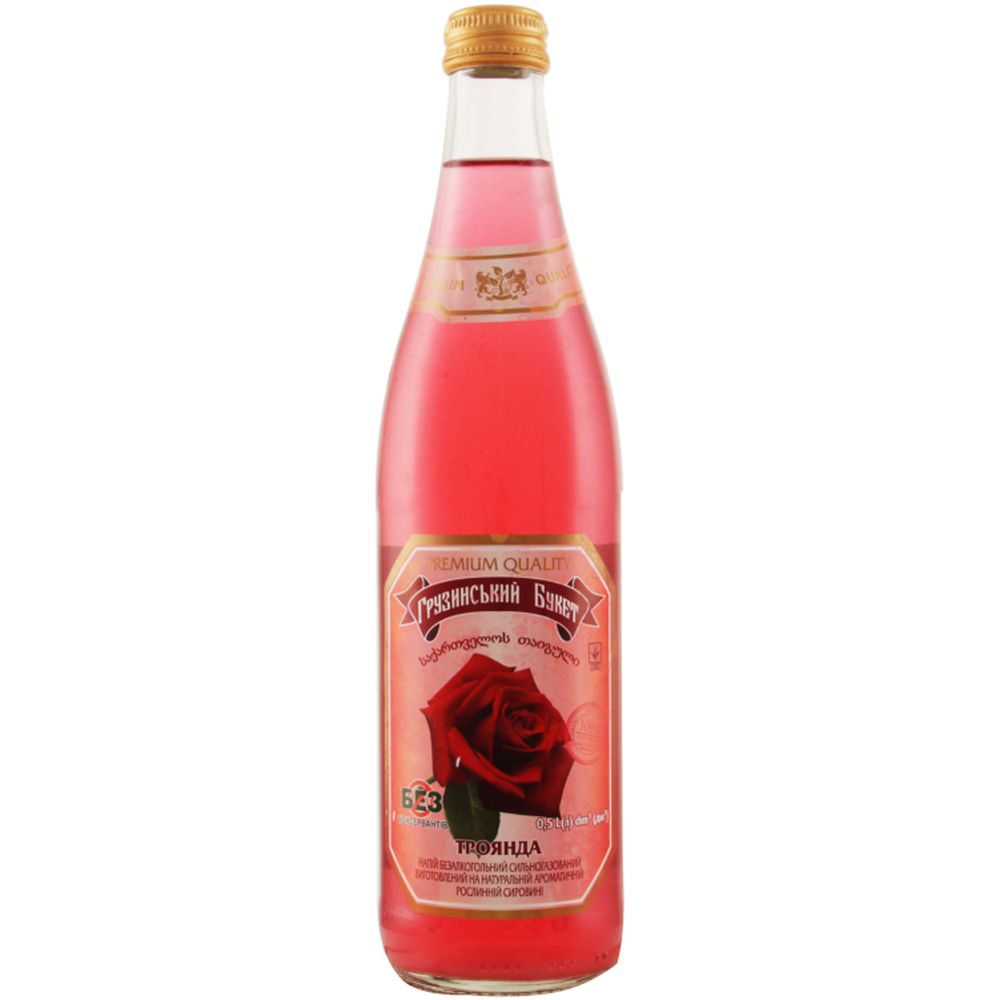 Напій Грузинський букет зі смаком Троянда безалкогольний 0.5 л (364028) - фото 1