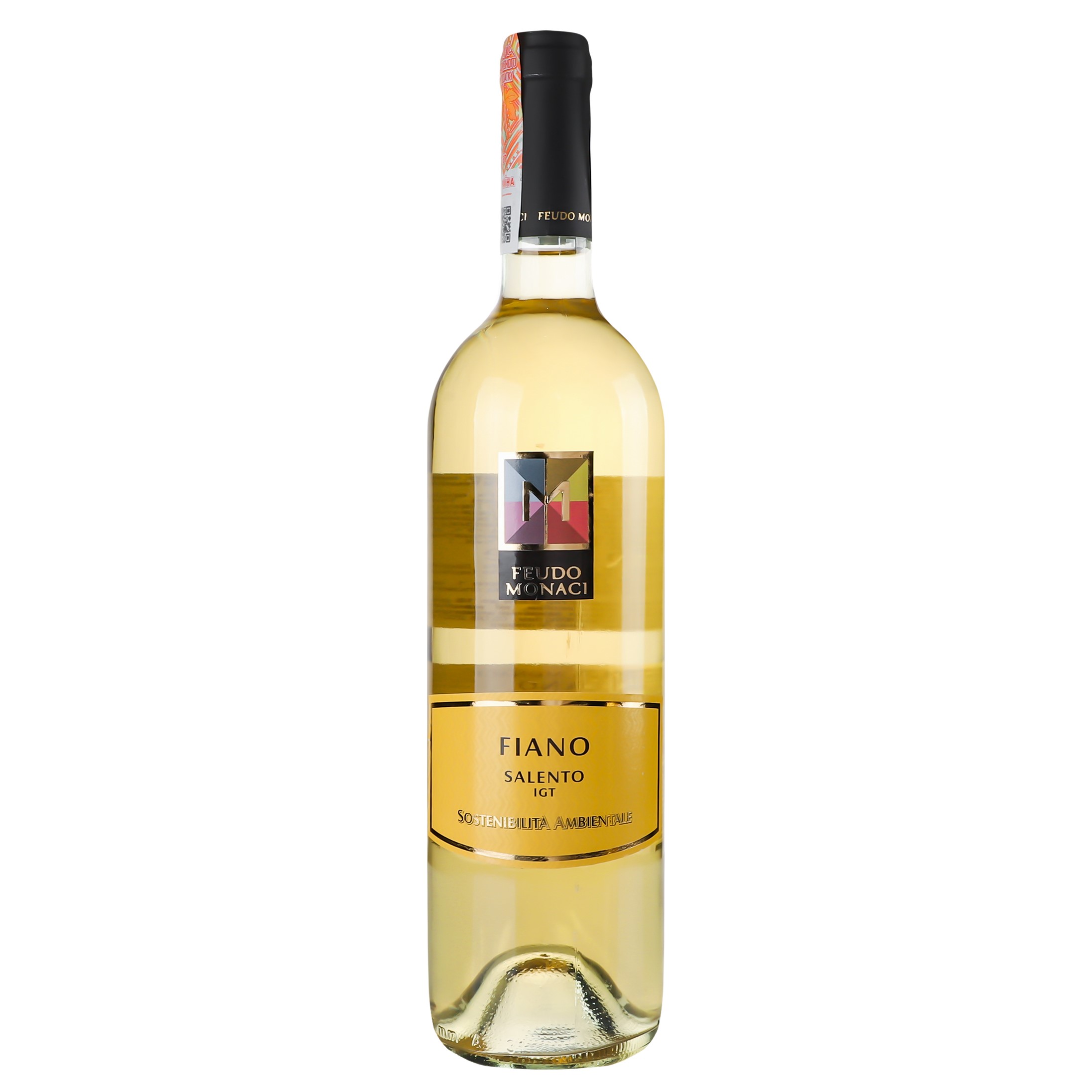 Вино Feudo Monaci Fiano Salento IGT біле сухе, 0,75 л, 12% (554557) - фото 1