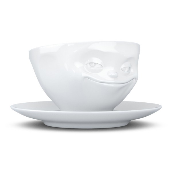 Чашка з блюдцем для кави Tassen Усмішка 200 мл, порцеляна (TASS14101/TA) - фото 5