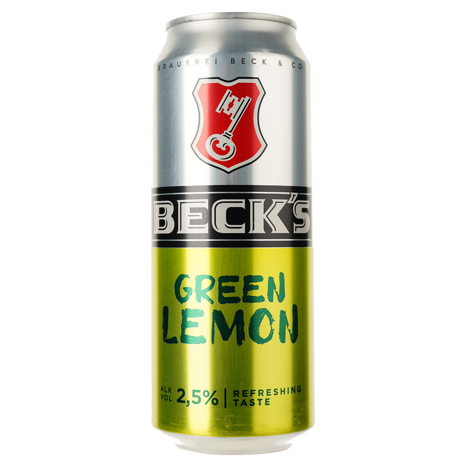 Пиво Beck's Green Lemon со вкусом лимона, светлое, 2,5%, ж/б, 0,5 л (911490) - фото 1