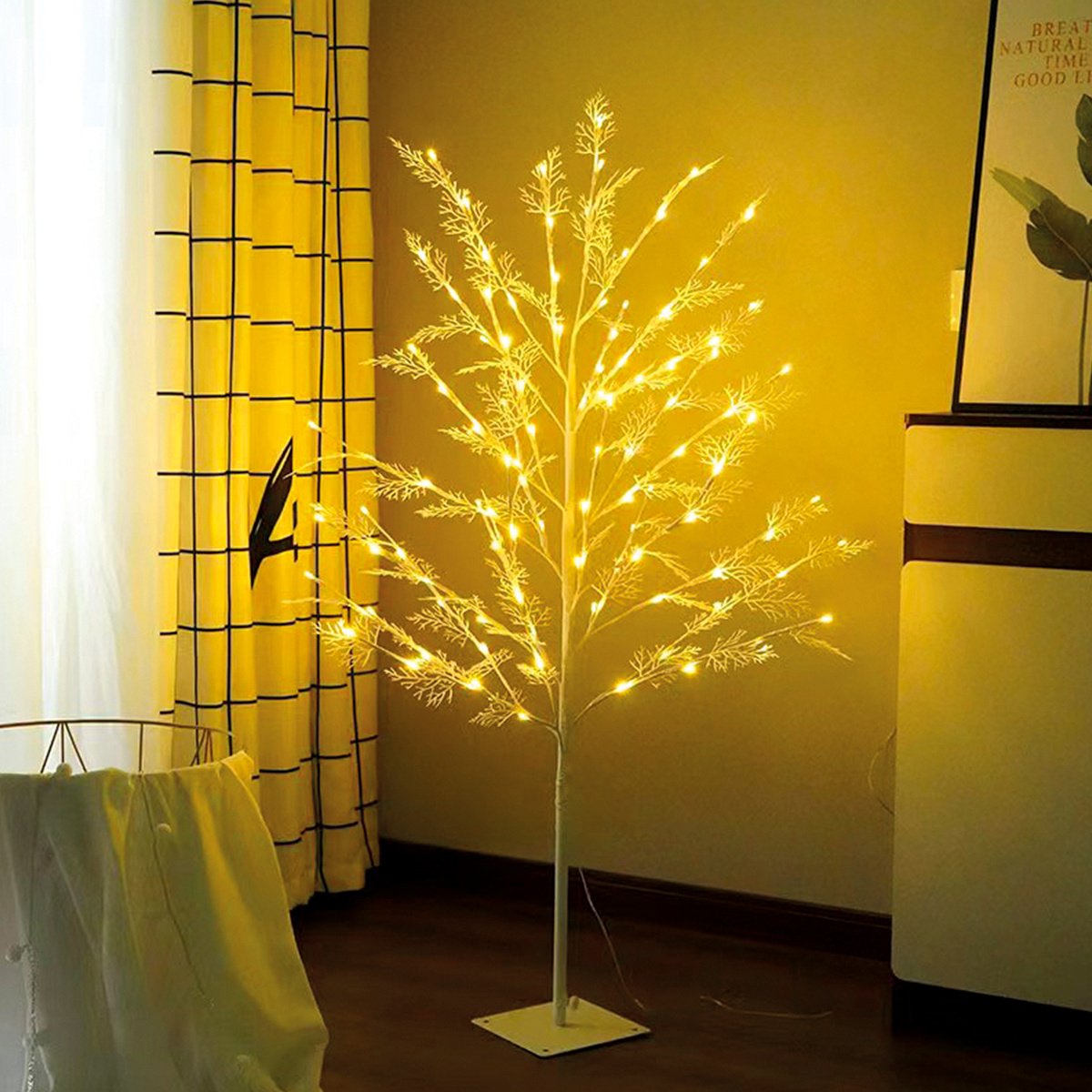 Дерево світлодіодне MBM My Home на підставці 120 см біле (DH-LAMP-02 WHITE) - фото 1