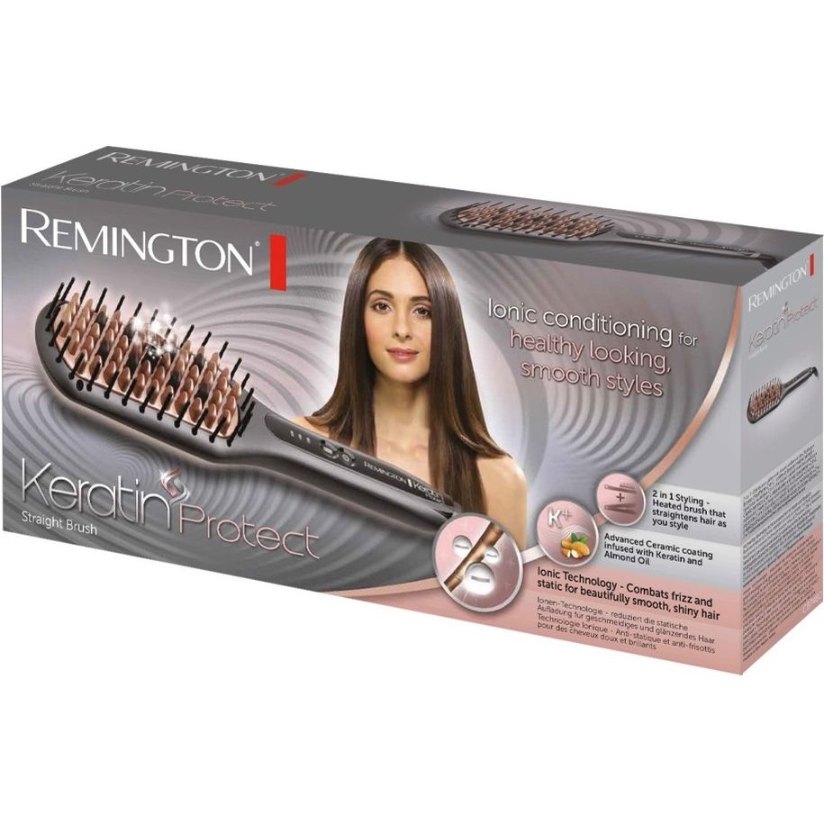 Щетка-выпрямитель Remington Keratin Protect CB7480 серебристая - фото 2