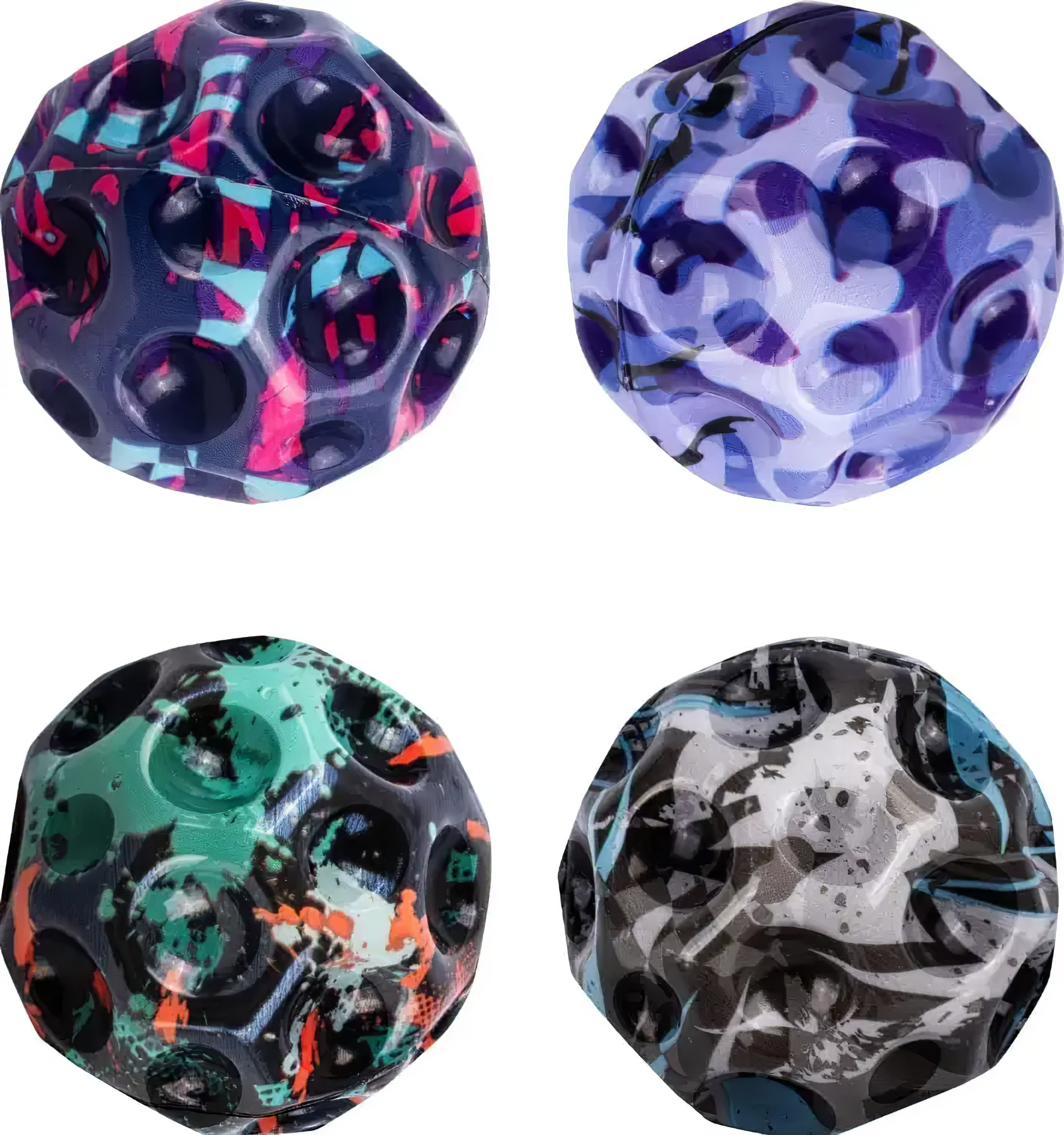 Набор мячей-попрыгунчиков GravityBall Space Color 4 шт. - фото 1
