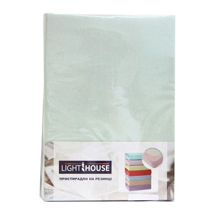 Простыня на резинке LightHouse Jersey Premium, 160х200 см, мятный (46562) - фото 1